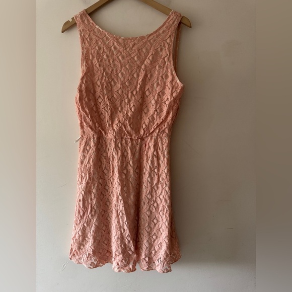 Vintage America Dresses & Skirts - Vintage Deb Pink Floral Lace Dress‎ Y2K